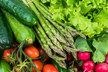 Diffrent fresh vegetables background