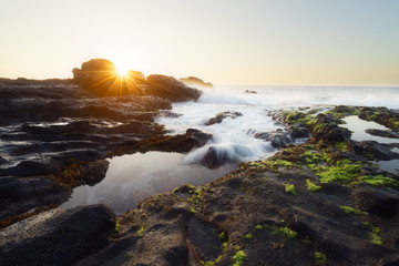 Sunset  at Cap La Houssaye in Saint-Paul, Reunion Island