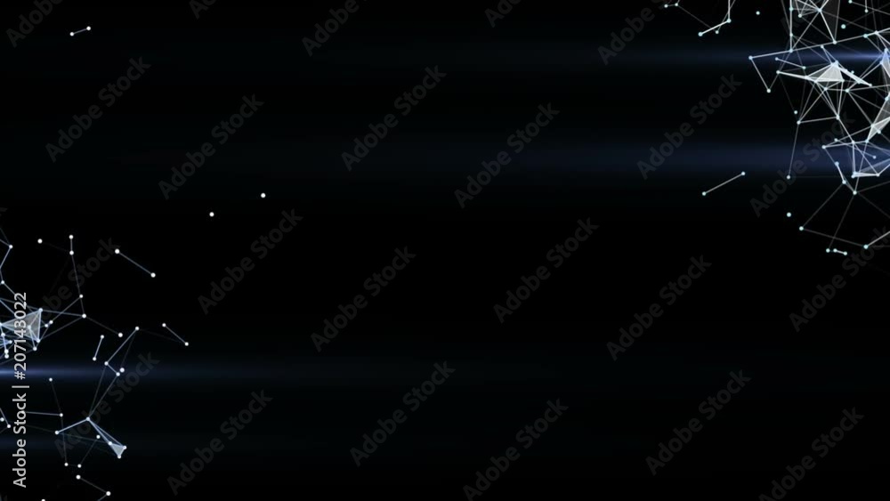 Poster scientific fundamentals and abstract technologies. digital dynamic wallpaper plexus. linked lines, t