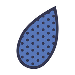 Pop art drop isolated on the white background.