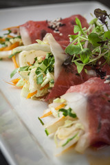 beef carpaccio salad appetizer