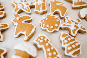 Obraz na płótnie Canvas Christmas gingerbread cookies
