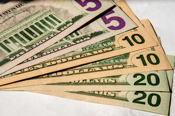 Dollar, euro, ruble banknotes