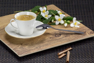 Coffee, tee, morning, flower