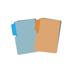 two folder, isolated on white background. vectr icon