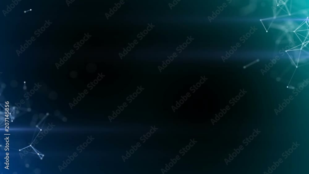 Poster scientific fundamentals and abstract technologies. digital dynamic wallpaper plexus. bound dot lines