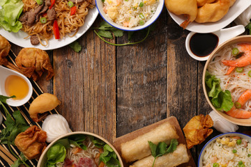 assorted asian cuisine