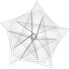 Geometric pattern symbols fractale pentagram astrology stamp label symbol amulet runes