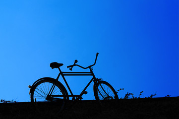 Naklejka premium Bike and Blue Sky