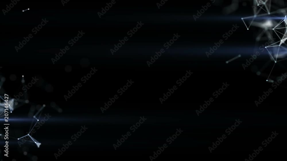 Poster scientific fundamentals and abstract technologies. digital dynamic wallpaper plexus. linked lines, t