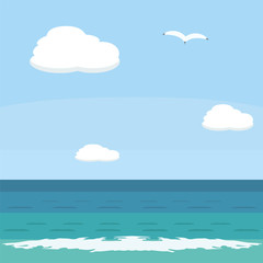 sea landscape vector background