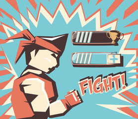 video game retro figthers vector illustration design