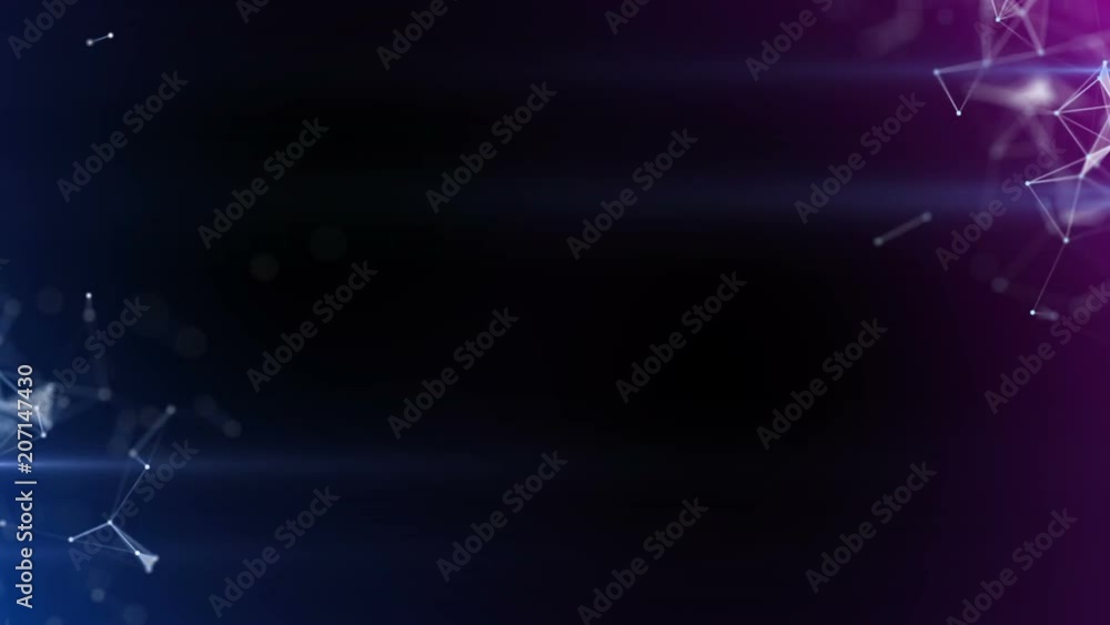 Poster scientific fundamentals and abstract technologies. digital dynamic wallpaper plexus. linked lines, t