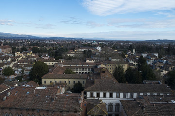 Viewpoint on the top of Torre Guinigi, Lucca, Italy