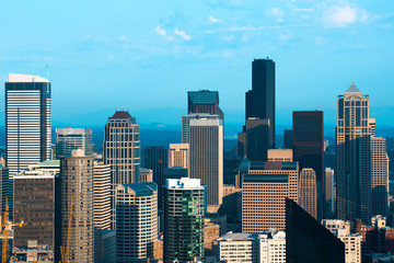 skyline of downtown Seattle, Washington State, USA