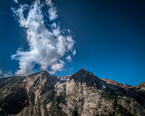 Sierra Nevada PEAKS AND CLOUD NEAR TIOGA ROAD YOSEMITE NATIONAL PARK