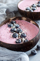 Blueberry smoothie bowls