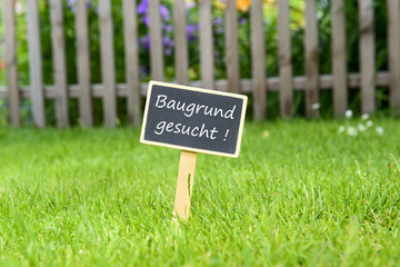 Tafel - Baugrund gesucht