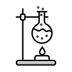 flask on fire icon. Element of science for mobile concept and web apps. Detailed flask on fire icon can be used for web and mobile. Premium icon on white background