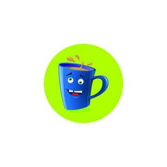 color illustration icon funny cartoon mug that does not in itself