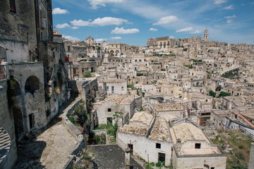 Obraz premium Matera apulia vintage Old City streets and houses in Italy