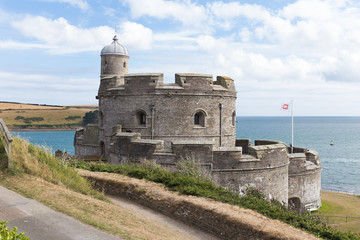 Ancient St Mawes castle in Carnwall England United Kingdom