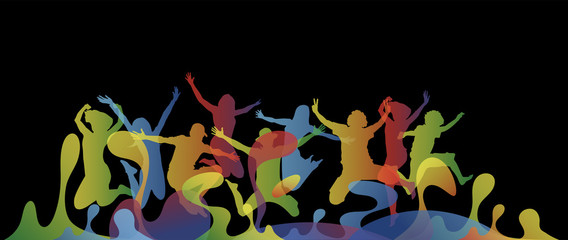 bambino, saltare, cromoterapia, gioco, giocare © xyz+