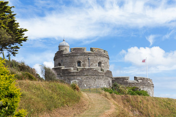 Ancient St Mawes castle in Carnwall England United Kingdom