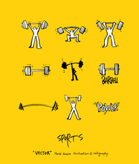 스포츠 포스터 / 손으로 그린 스포츠 그림