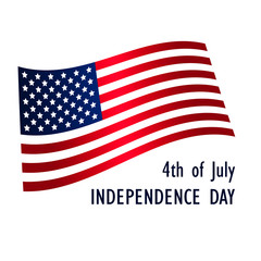 USA Independence Day, 4th of July vector background with stripes and stars