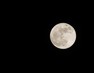 Full Moon in Black Sky