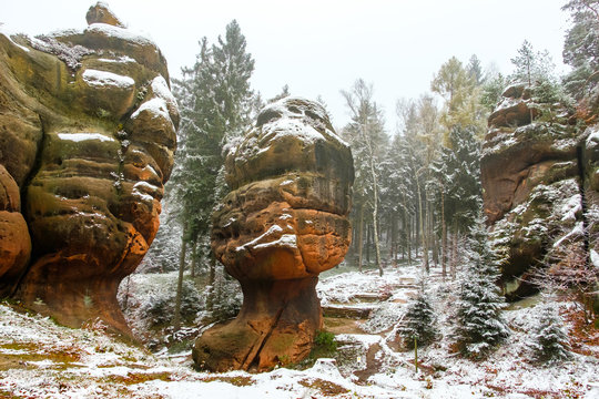 Felsformationen im Zittauer Gebirge Kelchstein