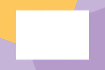 white rectangle frame on colorful pastel soft paper background cosmetics for copy space message, minimal flat lay style for fashionable cosmetics pastel color top view wallpaper geometric overlays