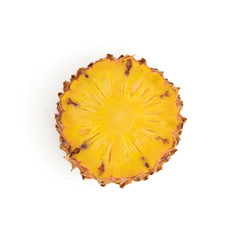Pineapple fruit ripe on a white background
