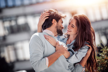 Couple enjoying outdoors