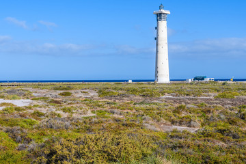 Fototapeta na wymiar Matorral Lighthouse in Fuerteventura, Spain