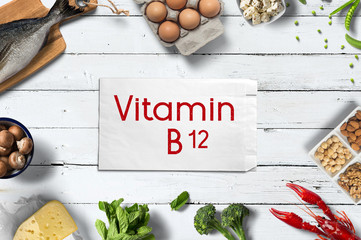 Vitamin B12 reiche Nahrungsmittel - Lebensmittel mit Vitamin 12 - 207163623