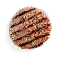 freshly grilled burger meat