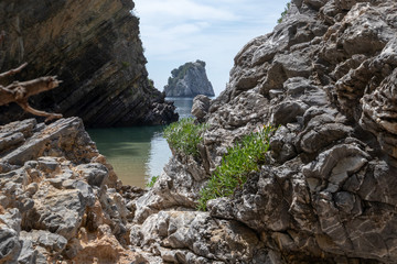 Rabbit rock (isola del Coniglio) and Baia del Buondormire on Cape Palinuro, C