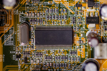 chip on the motherboard black without a name
