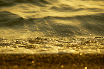 野洲市の琵琶湖の夕景