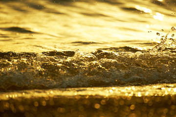 野洲市の琵琶湖の夕景