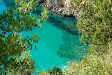 Naklejka na ściany i meble Baia del Buondormire on Cape Palinuro, Cilento, Campania, Italy