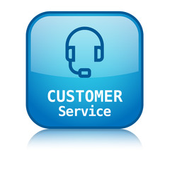 CUSTOMER SERVICE web button with icon
