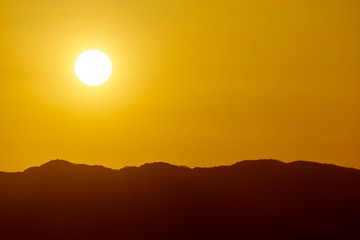 野洲市の琵琶湖の夕景