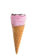 ice cream in a waffle cup isolated