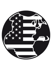 erde welt rund kreis strand urlaub map land amerika vereinigte staaten sterne 3 farben USA nation blau weiß rot flagge design logo cool