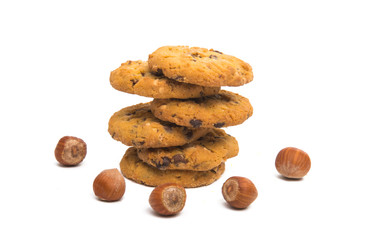 cookies with nuts and chocolate