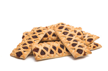 biscuits with fruit filling isolated