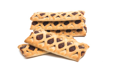 biscuits with fruit filling isolated
